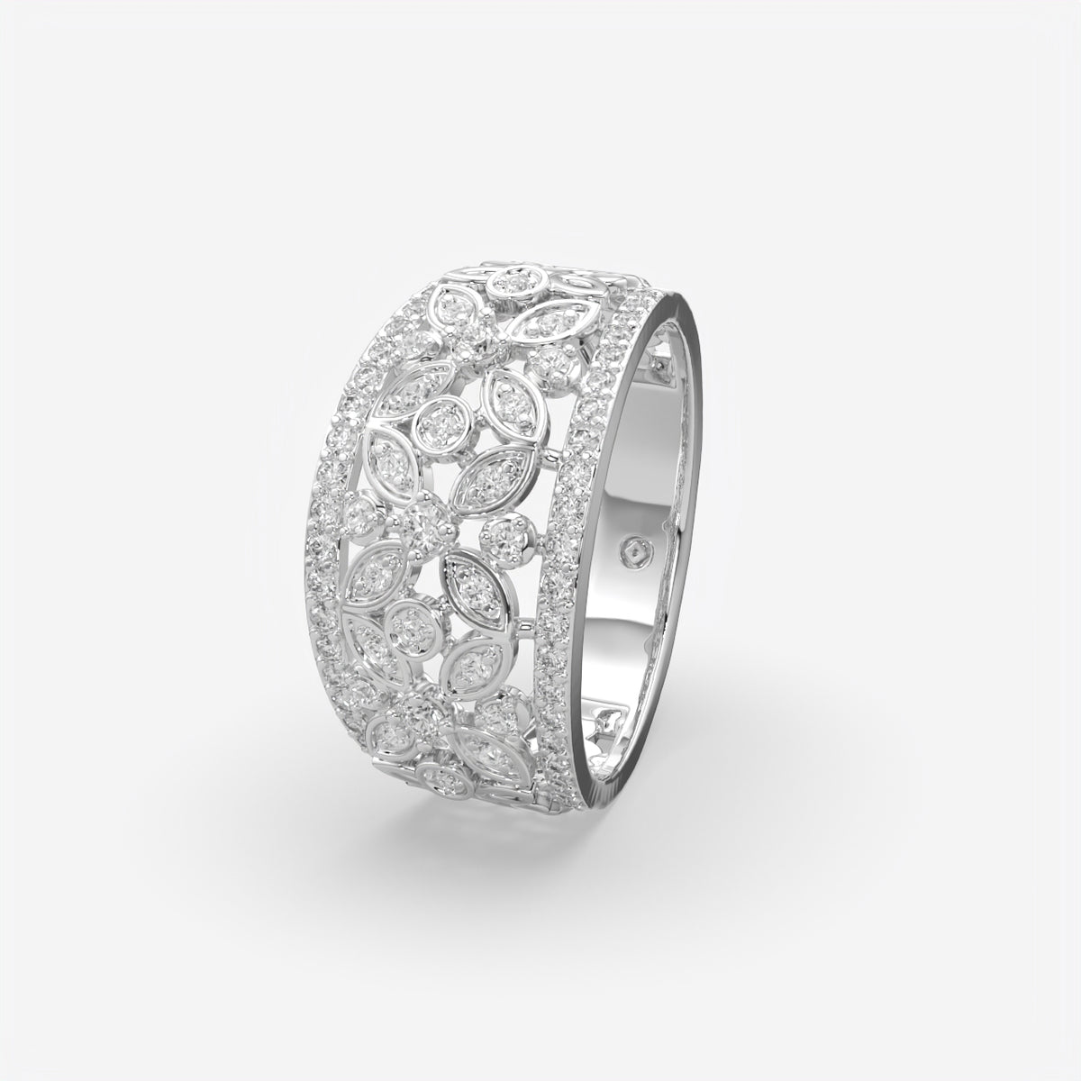 Victoria Wide Blossom Diamond Ring