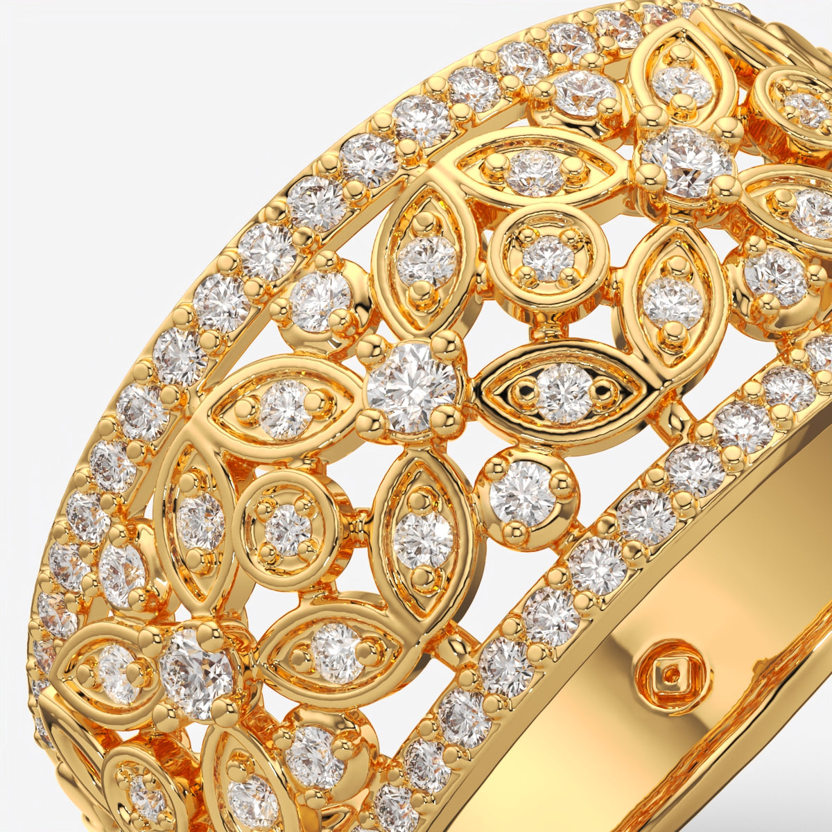 Victoria Wide Blossom Diamond Ring