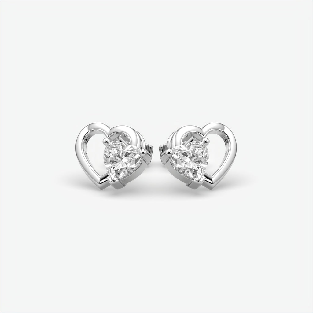 Heart Earrings for Women – Elegant Heart Stud Earrings