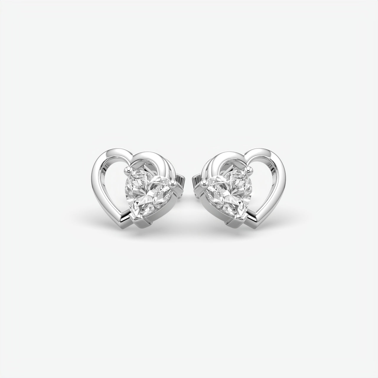 Heart Earrings for Women – Elegant Heart Stud Earrings