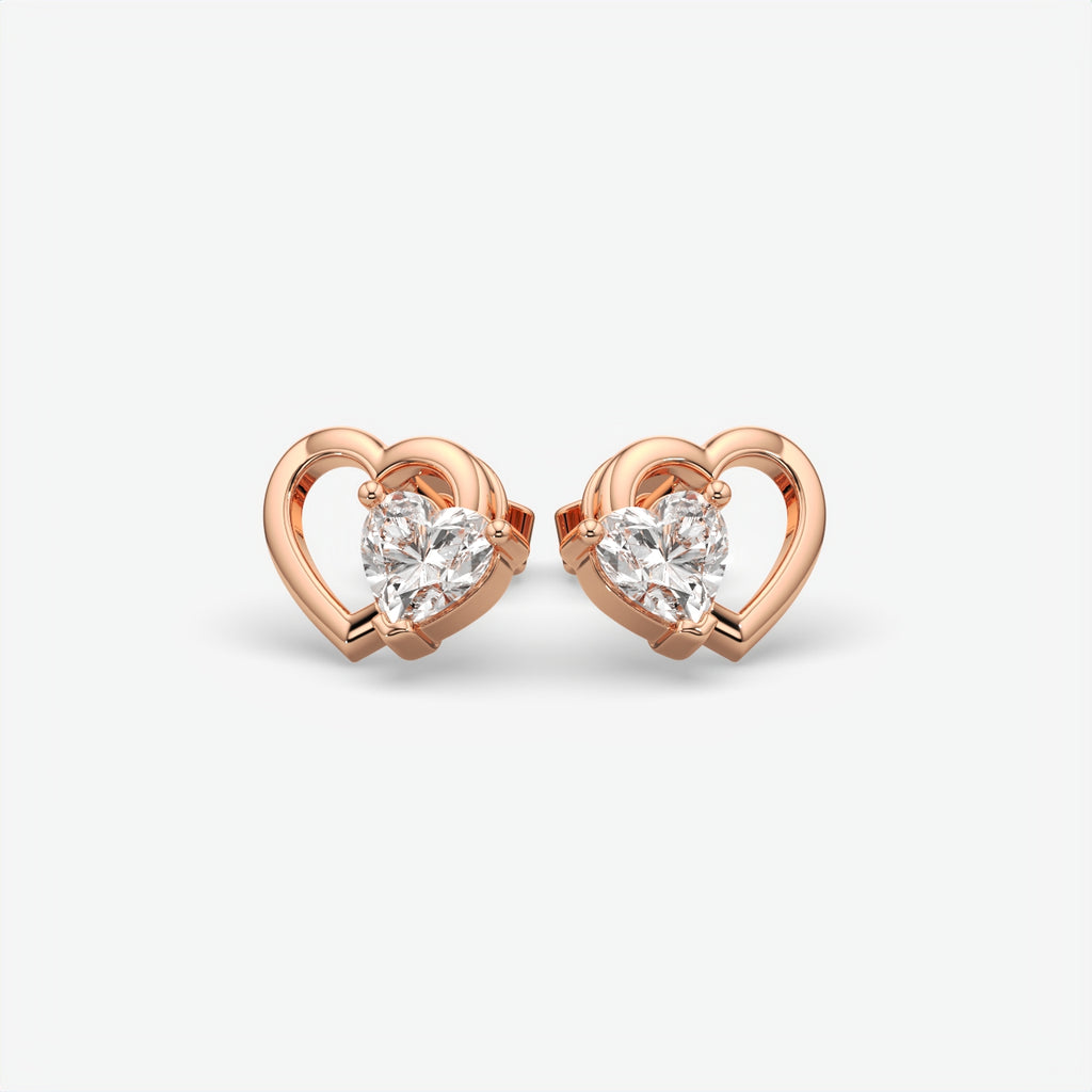 Heart Earrings for Women – Elegant Heart Stud Earrings