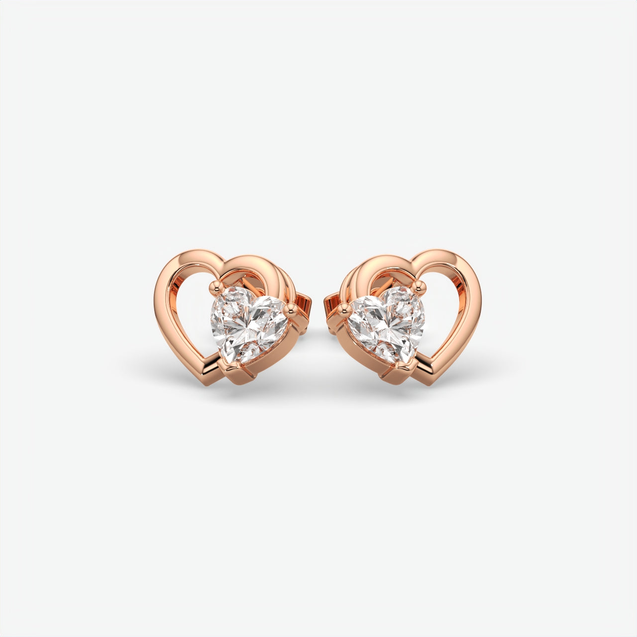 Heart Earrings for Women – Elegant Heart Stud Earrings