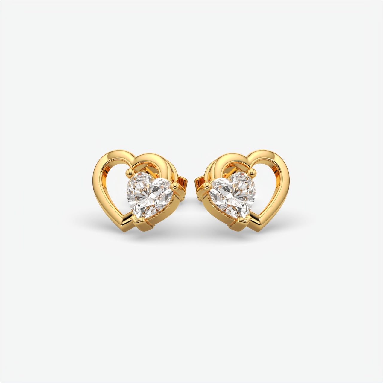 Heart Earrings for Women – Elegant Heart Stud Earrings