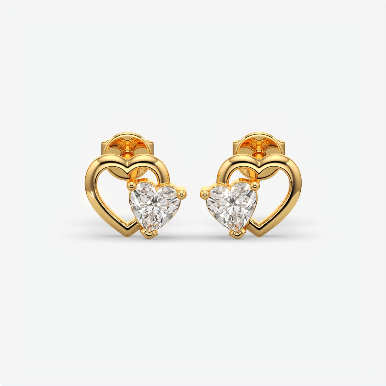 Heart Earrings for Women – Elegant Heart Stud Earrings