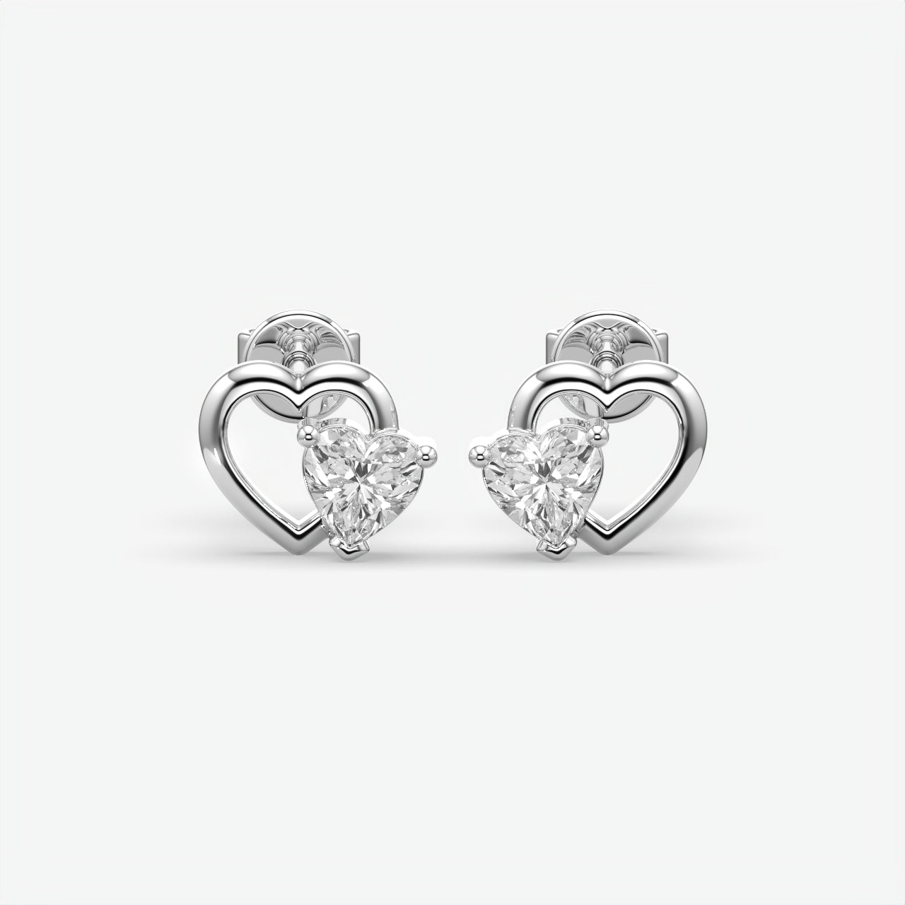Heart Earrings for Women – Elegant Heart Stud Earrings