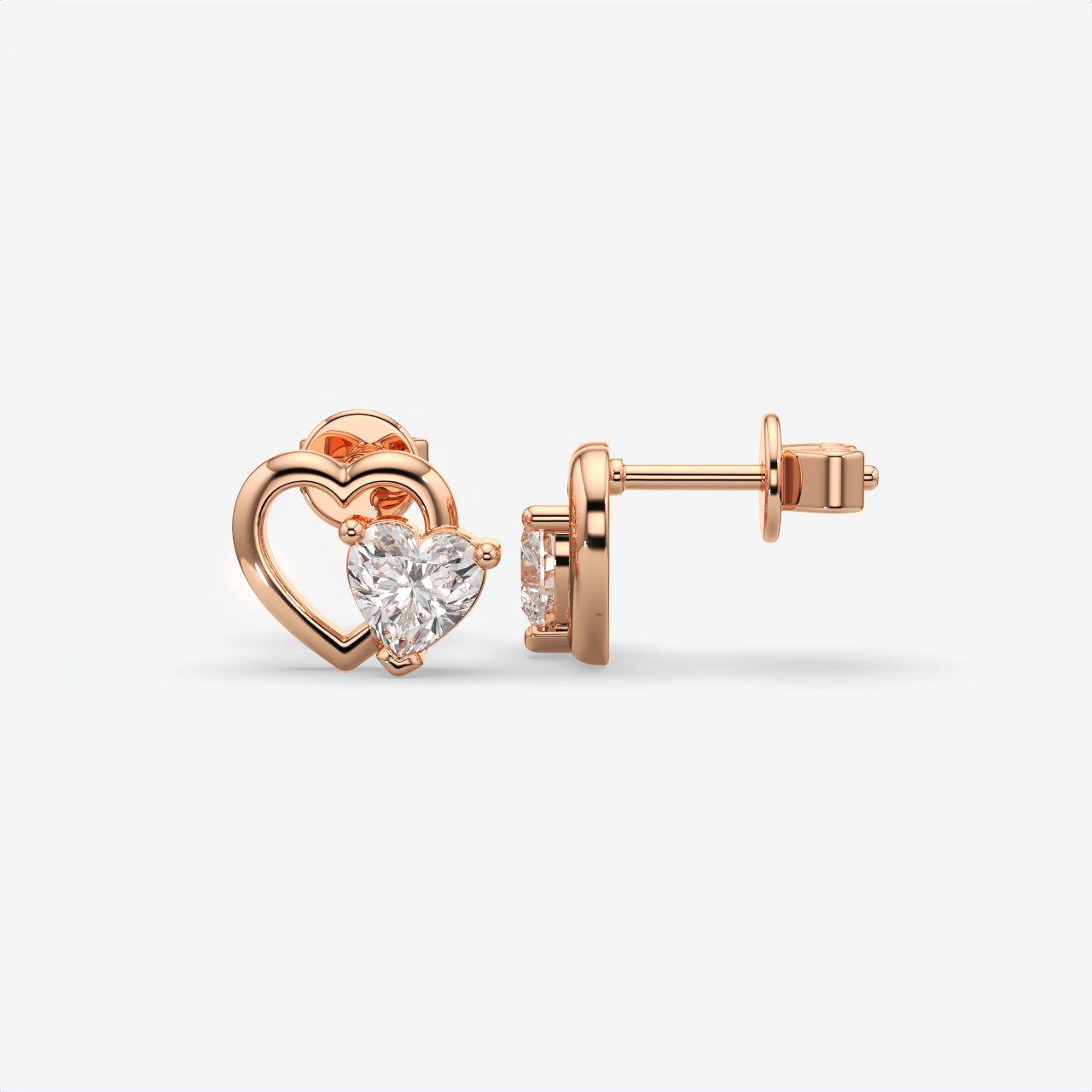 Heart Earrings for Women – Elegant Heart Stud Earrings