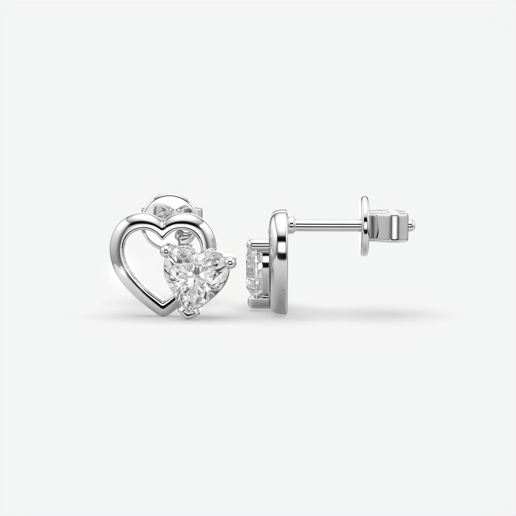 Heart Earrings for Women – Elegant Heart Stud Earrings