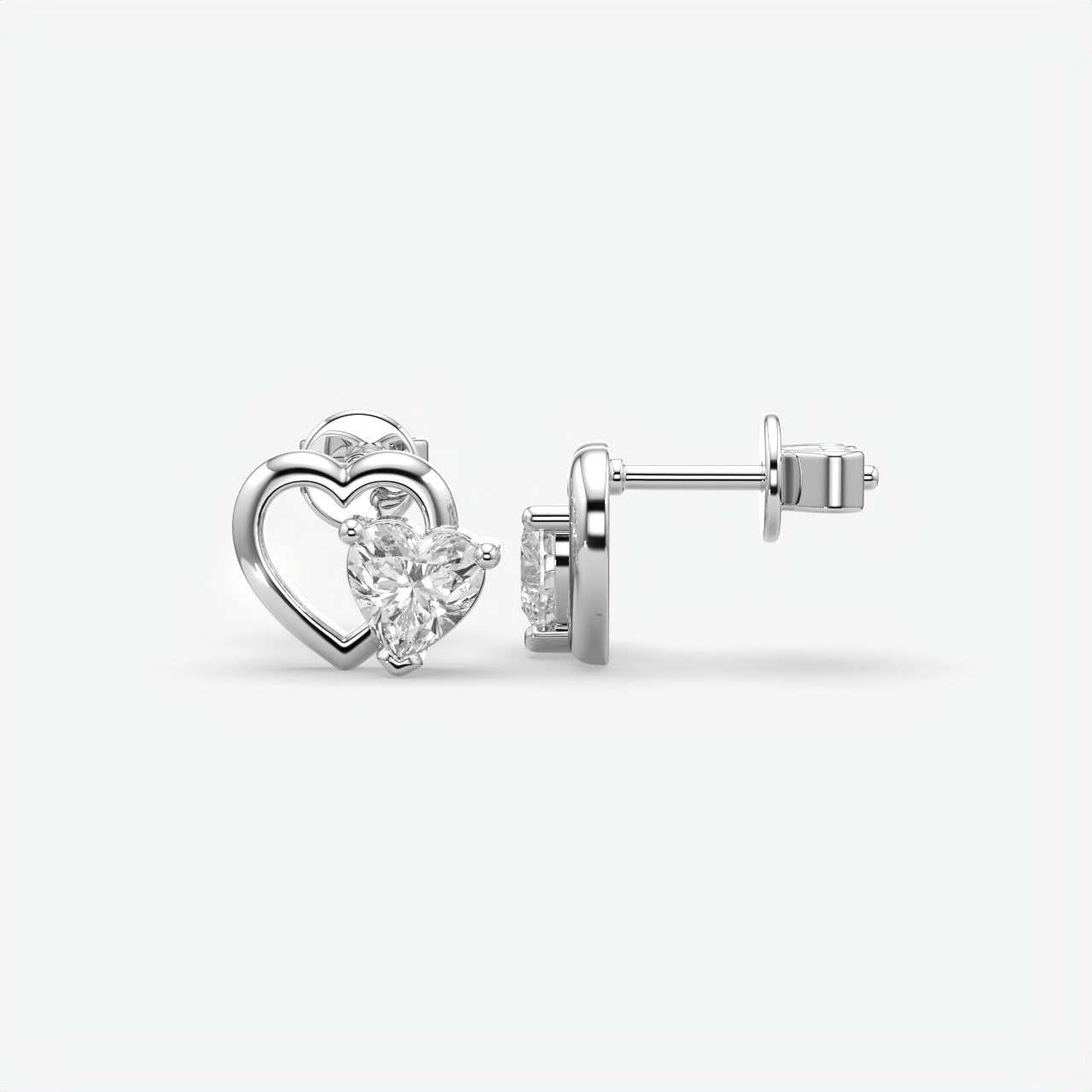 Heart Earrings for Women – Elegant Heart Stud Earrings
