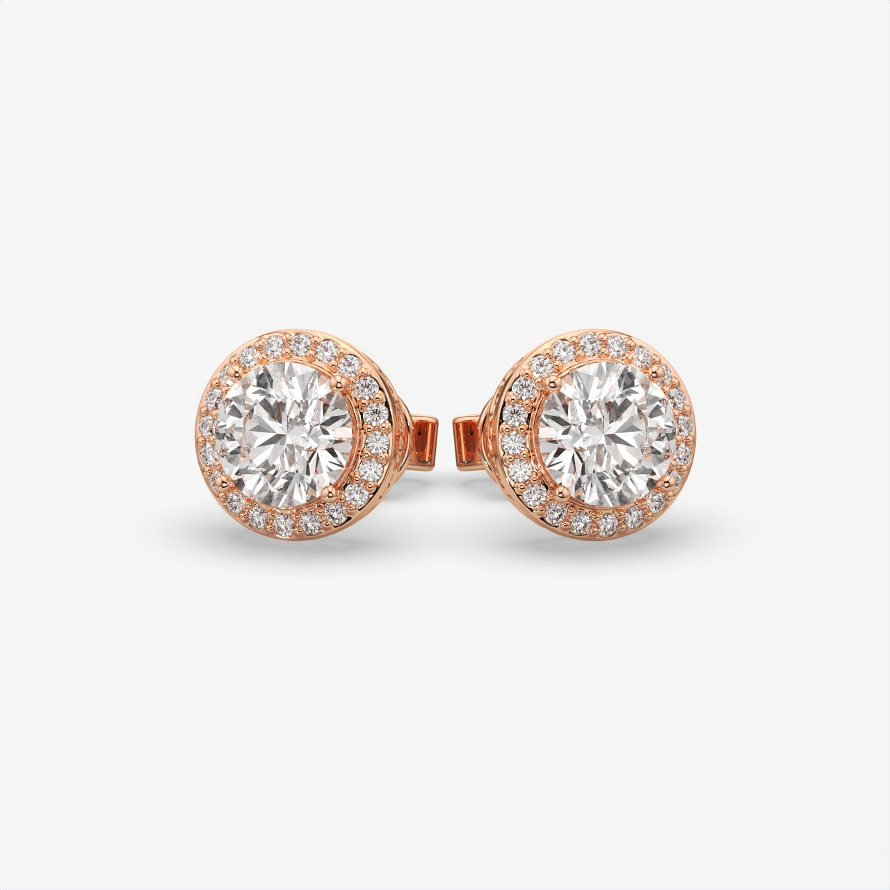 Sterling Silver Moissanite Solitaire Stud Earrings For Men's