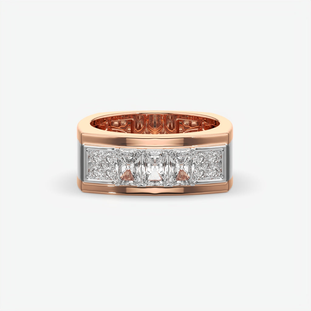 Apex Dual Shield Trendy Silver Men's Ring