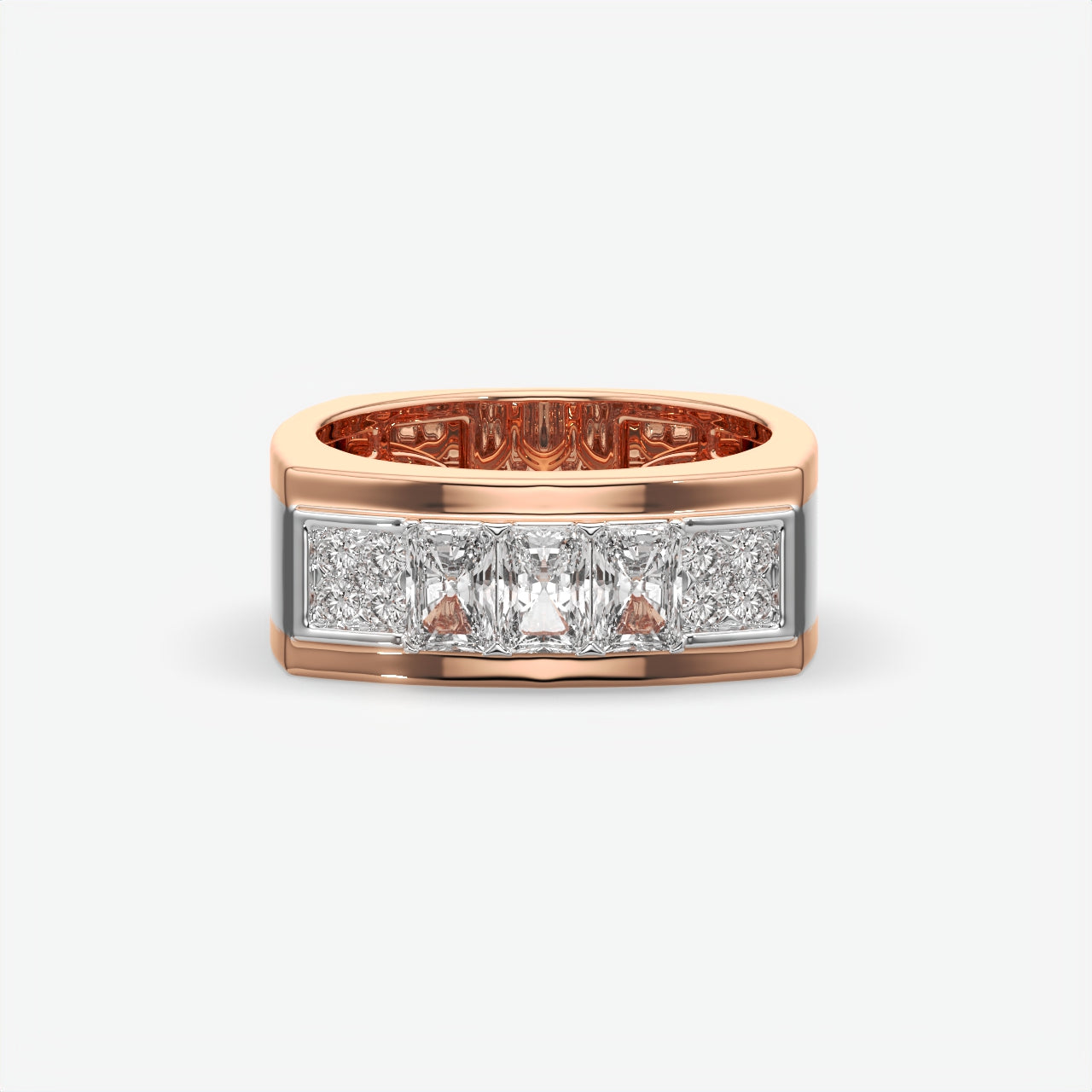 Apex Dual Shield Trendy Silver Men's Ring