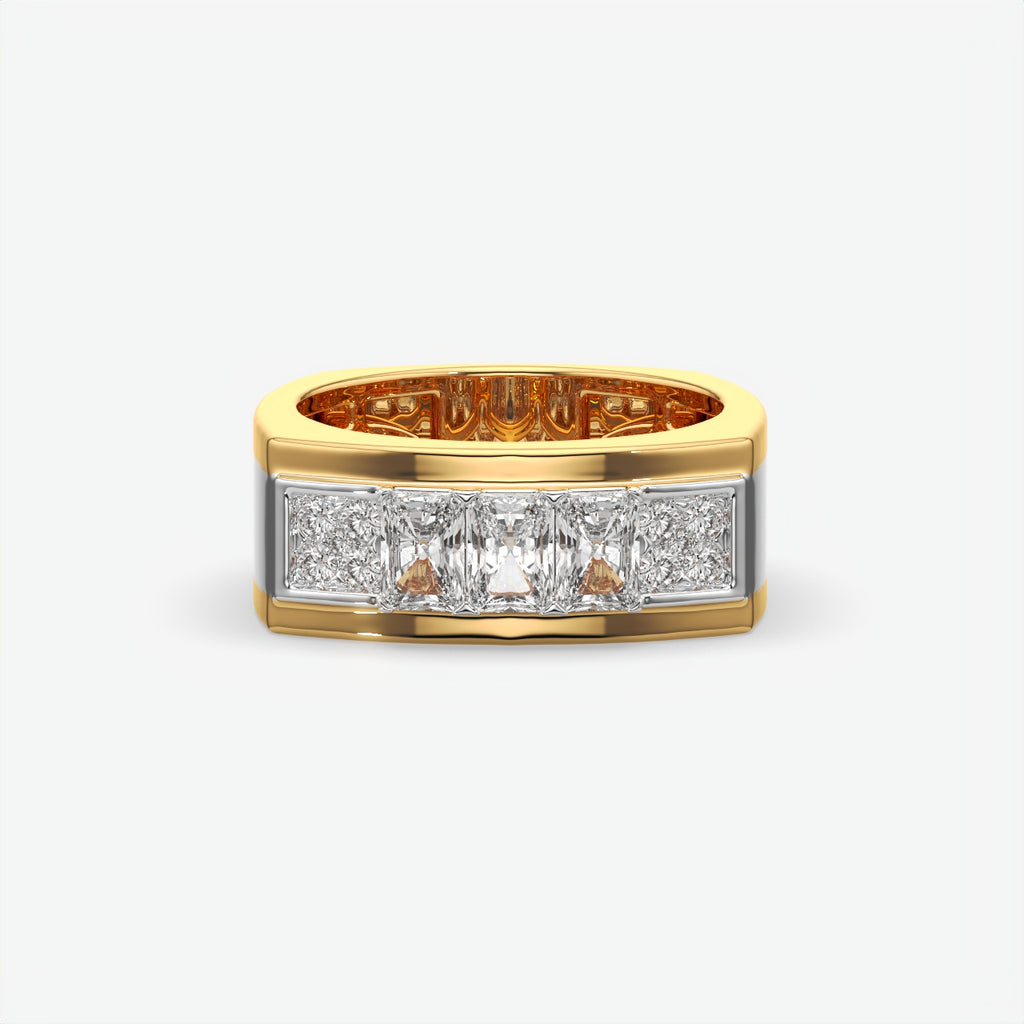 Apex Dual Shield Trendy Silver Men's Ring
