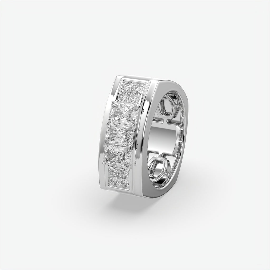 Apex Dual Shield Trendy Silver Men's Ring