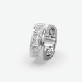 Apex Dual Shield Trendy Silver Men's Ring