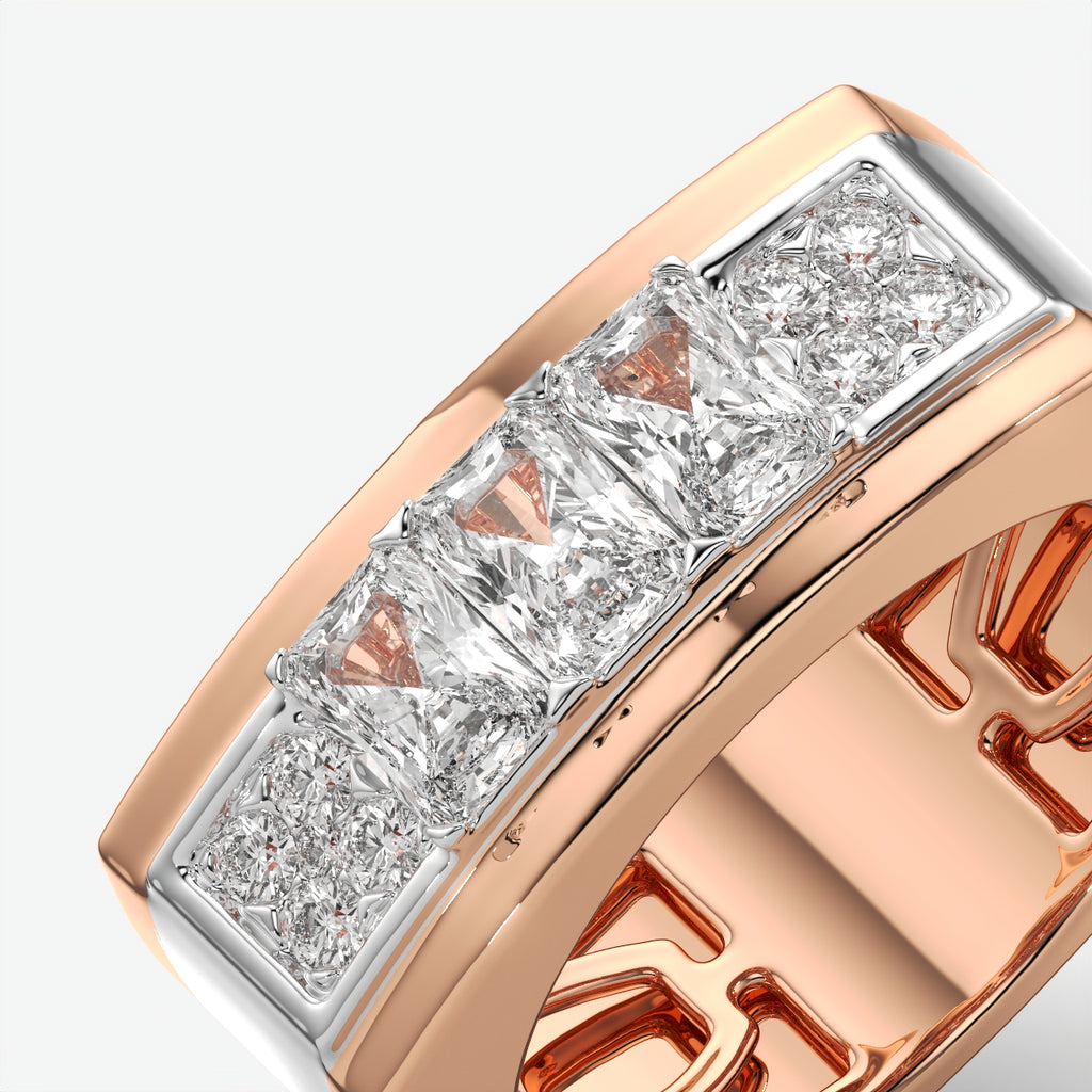 Apex Dual Shield Trendy Silver Men's Ring