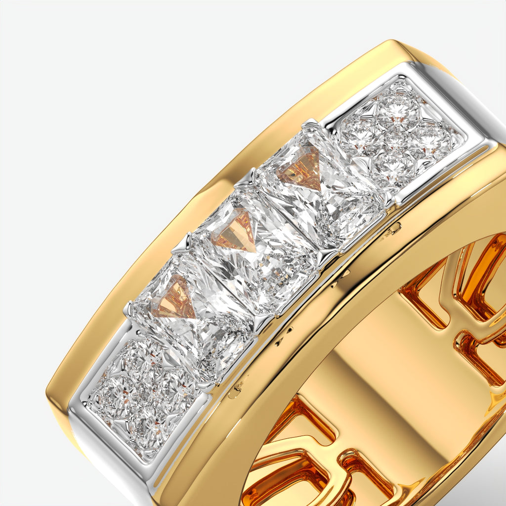 Apex Dual Shield Trendy Silver Men's Ring