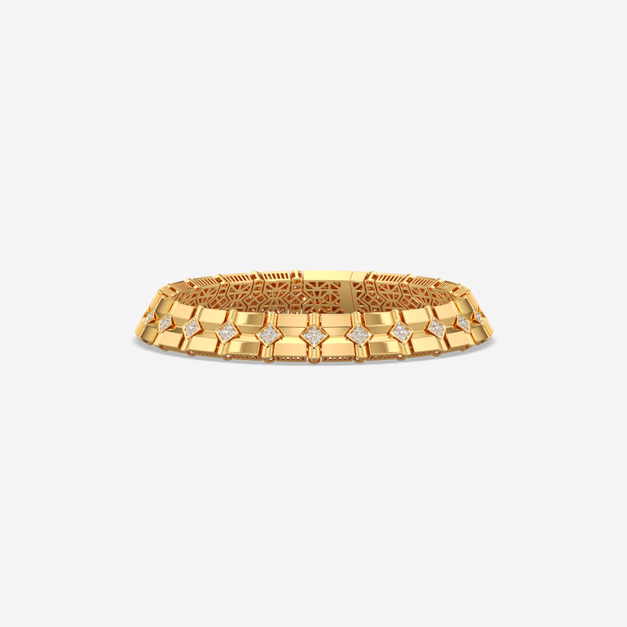 Men’s Signature Grid Silver Bracelet