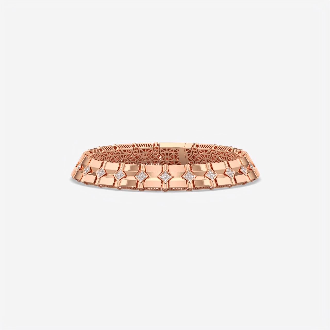 Men’s Signature Grid Silver Bracelet