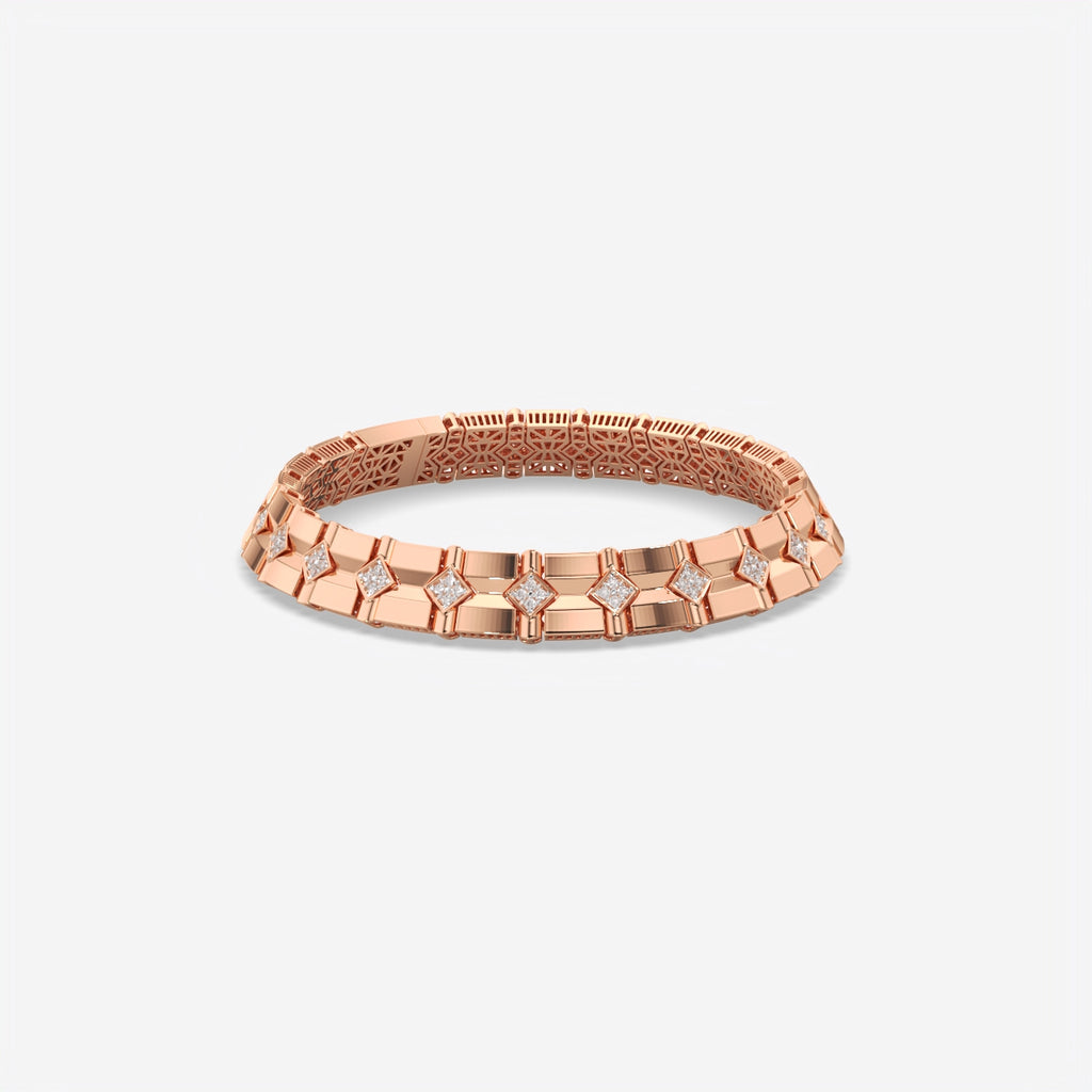 Men’s Signature Grid Silver Bracelet