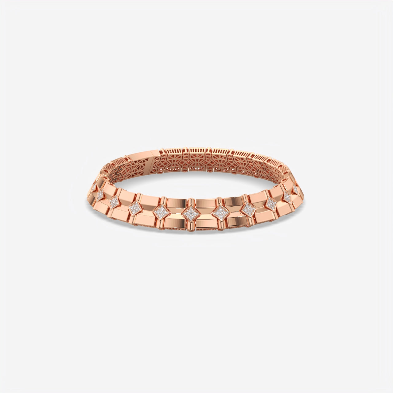 Men’s Signature Grid Silver Bracelet