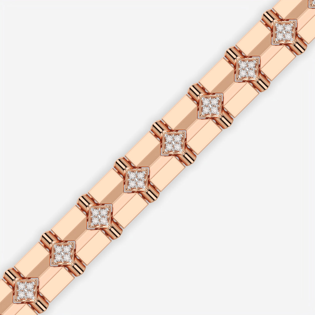 Men’s Signature Grid Silver Bracelet