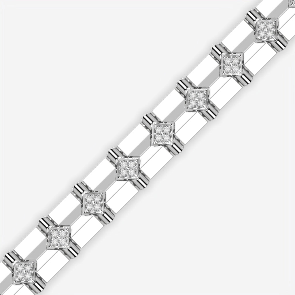 Men’s Signature Grid Silver Bracelet