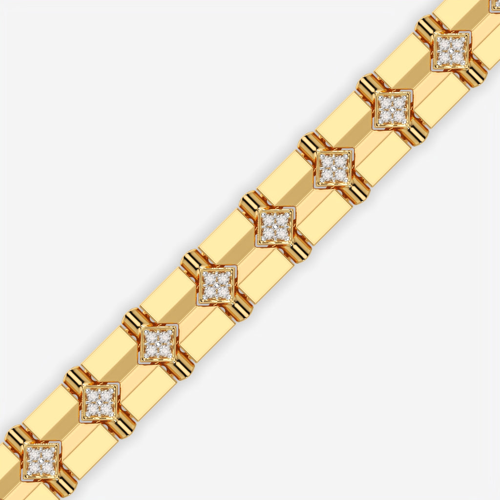 Men’s Signature Grid Silver Bracelet