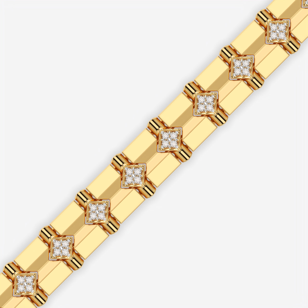 Men’s Signature Grid Silver Bracelet