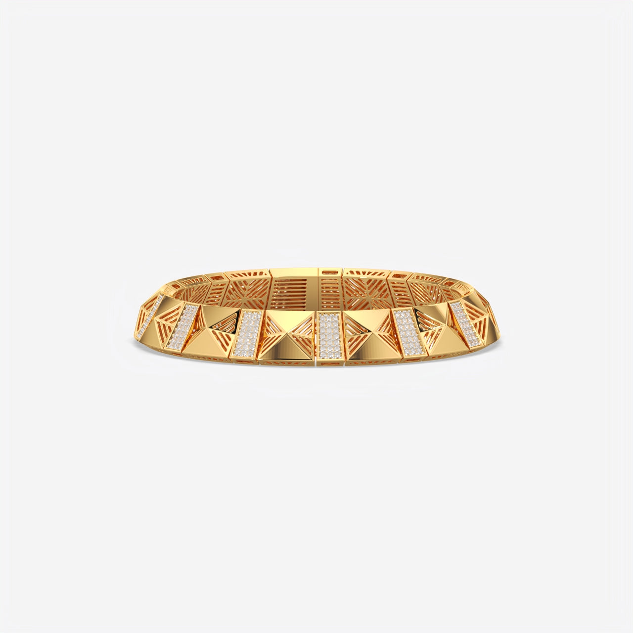 Silver Iced Out Men Bracelet