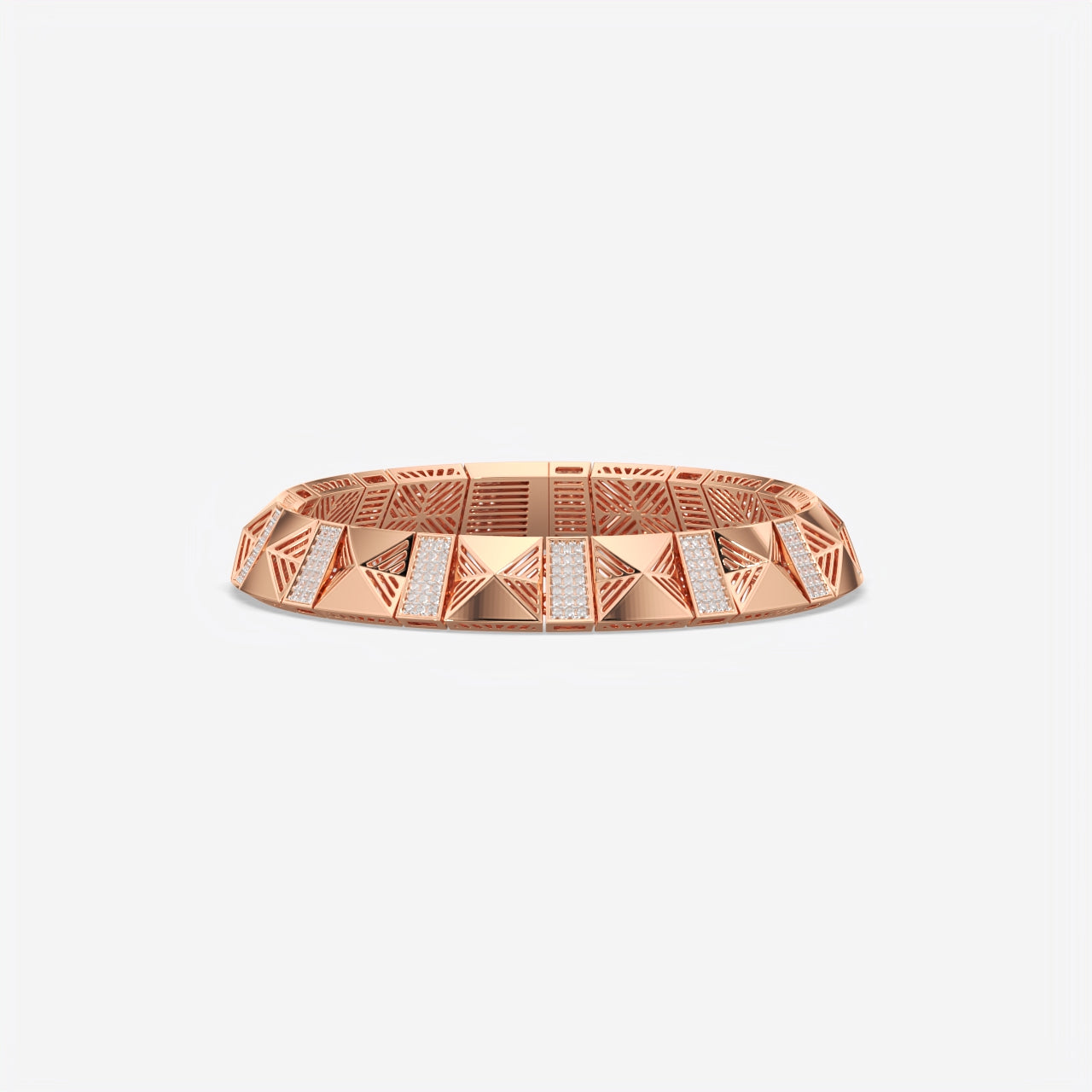 Silver Iced Out Men Bracelet