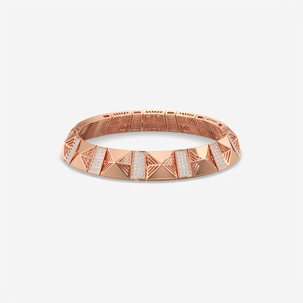 Silver Iced Out Men Bracelet