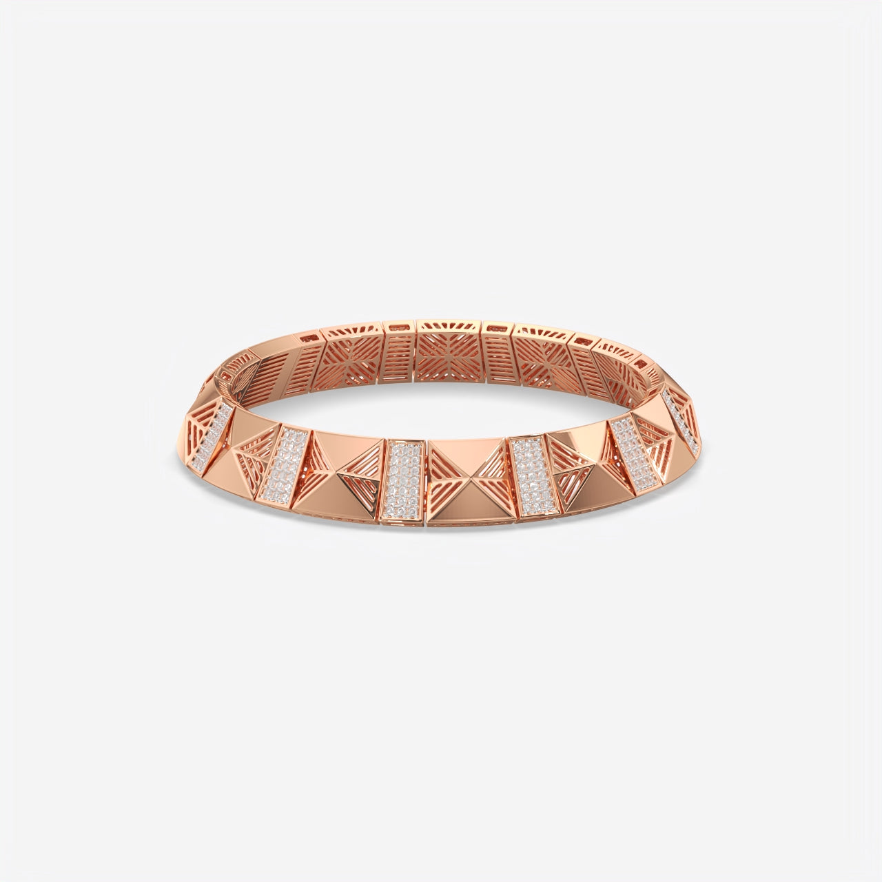 Silver Iced Out Men Bracelet