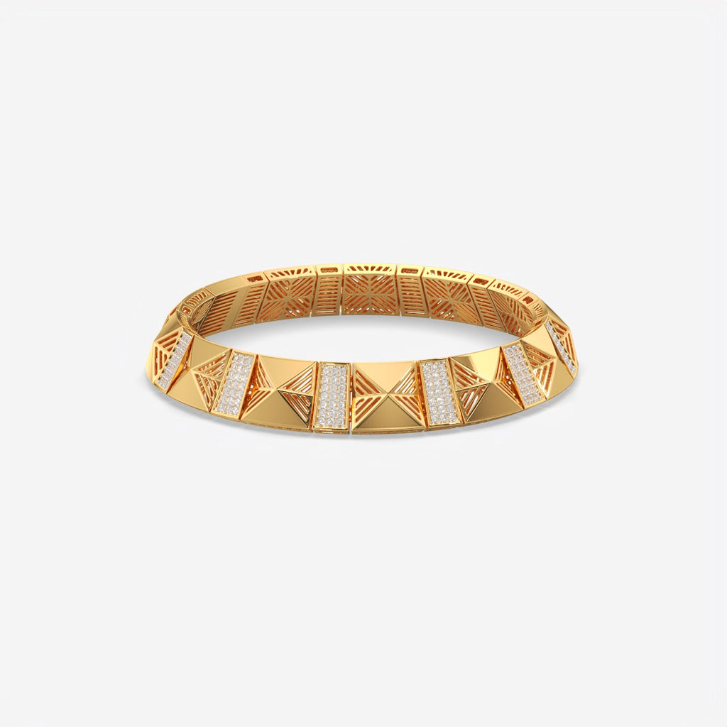 Silver Iced Out Men Bracelet