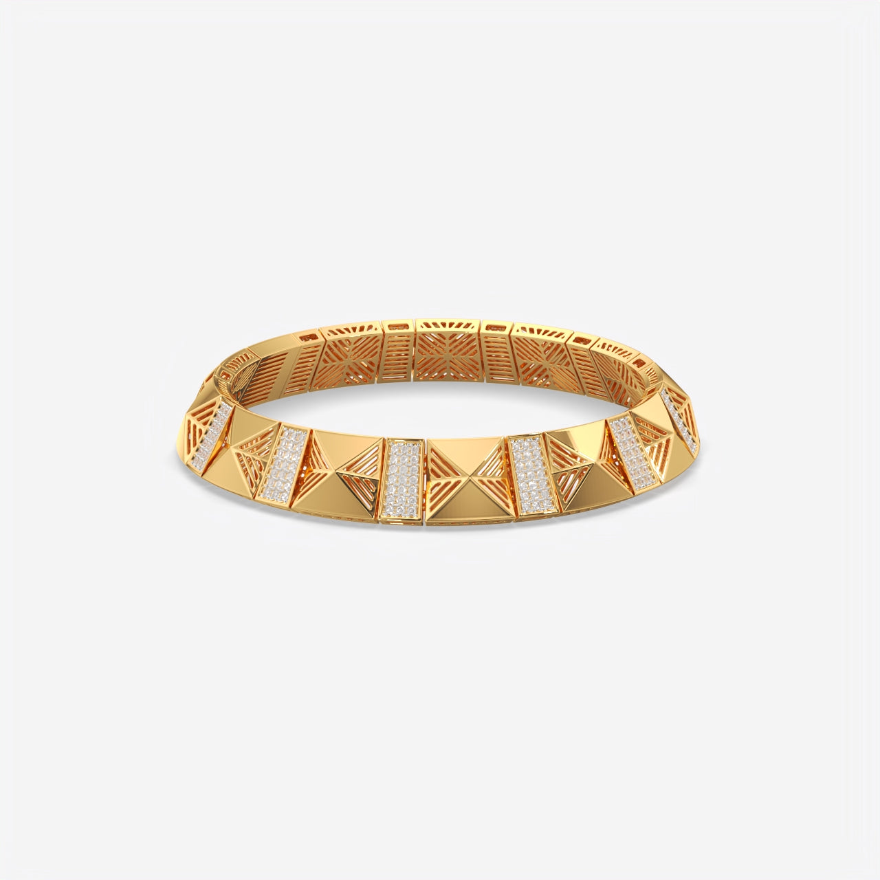 Silver Iced Out Men Bracelet