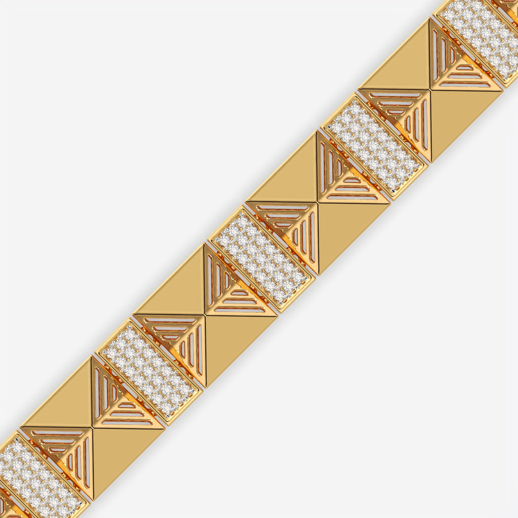 Silver Iced Out Men Bracelet