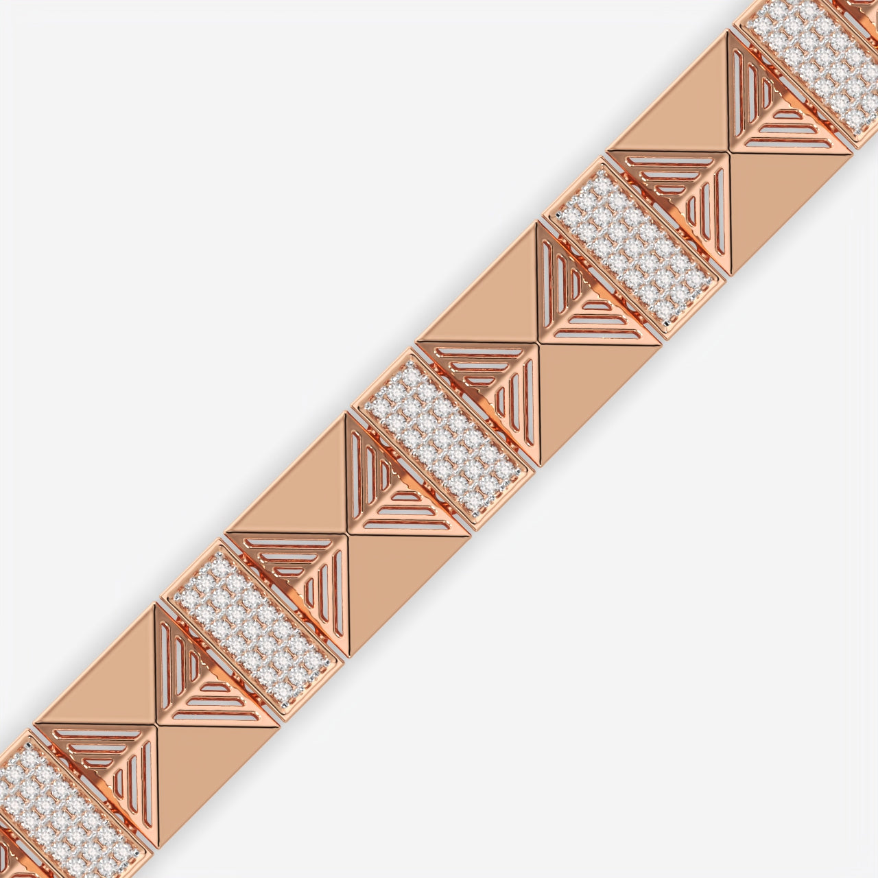Silver Iced Out Men Bracelet