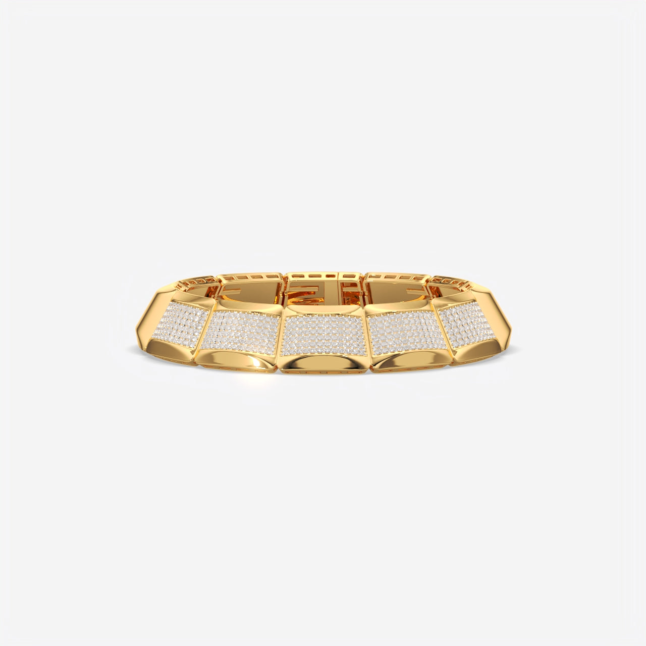 Luxury Men’s Silver Diamond Bracelet