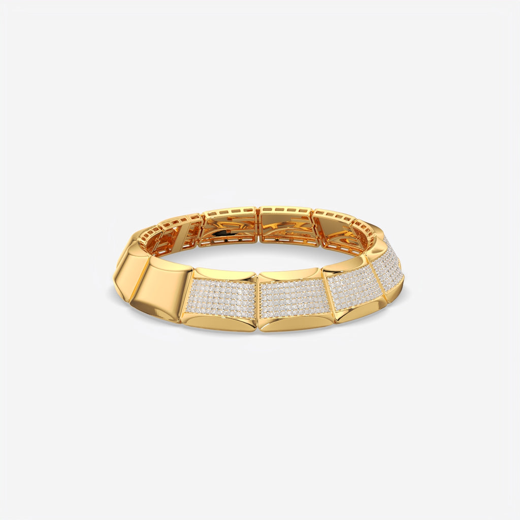 Luxury Men’s Silver Diamond Bracelet