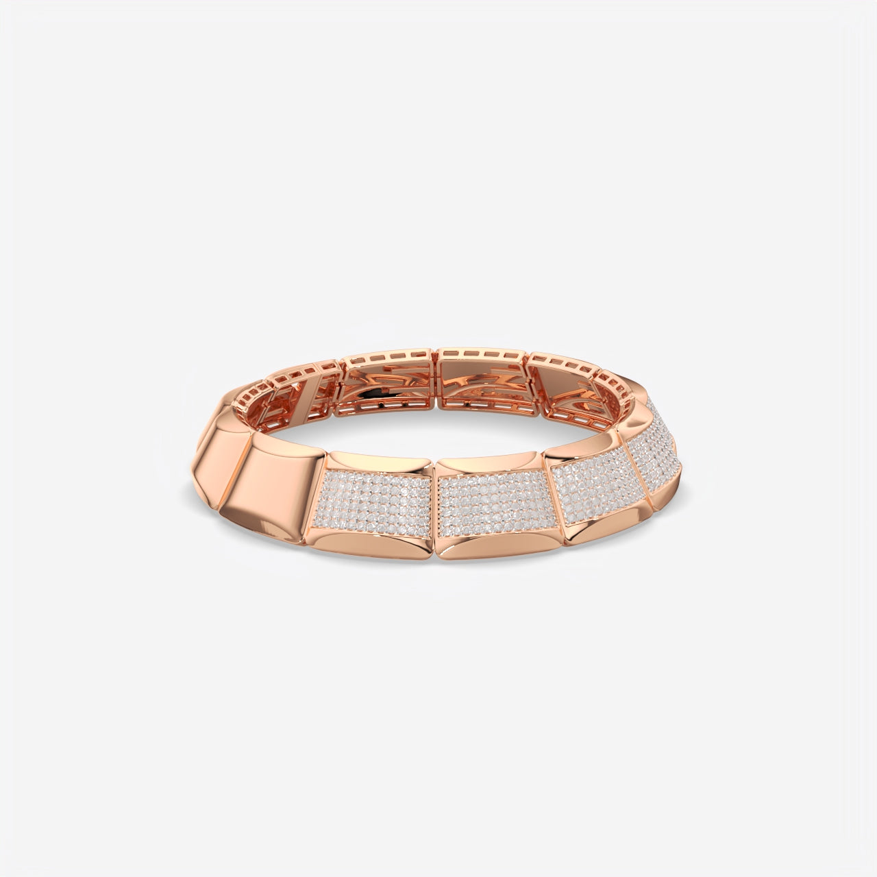 Luxury Men’s Silver Diamond Bracelet