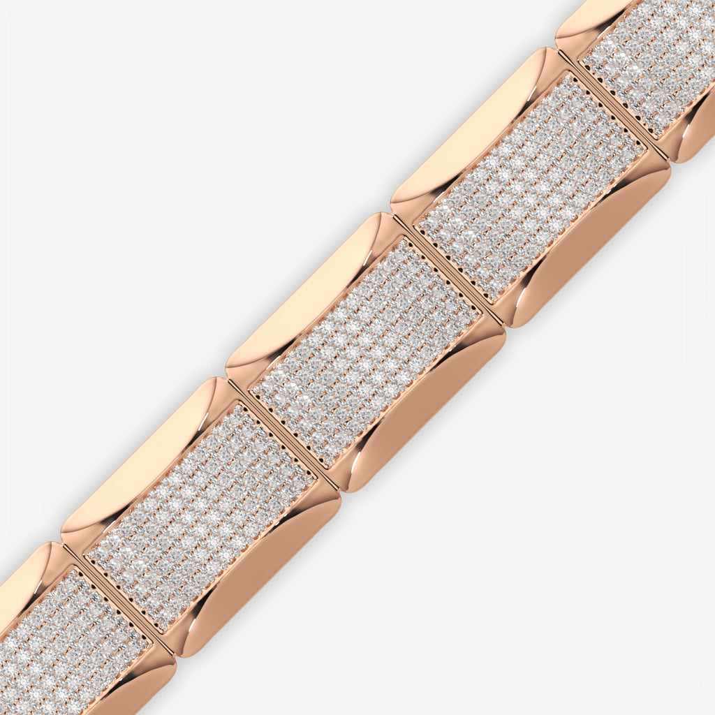 Luxury Men’s Silver Diamond Bracelet