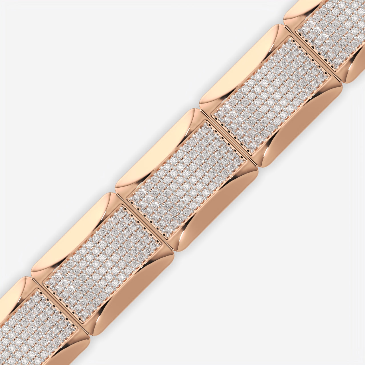 Luxury Men’s Silver Diamond Bracelet
