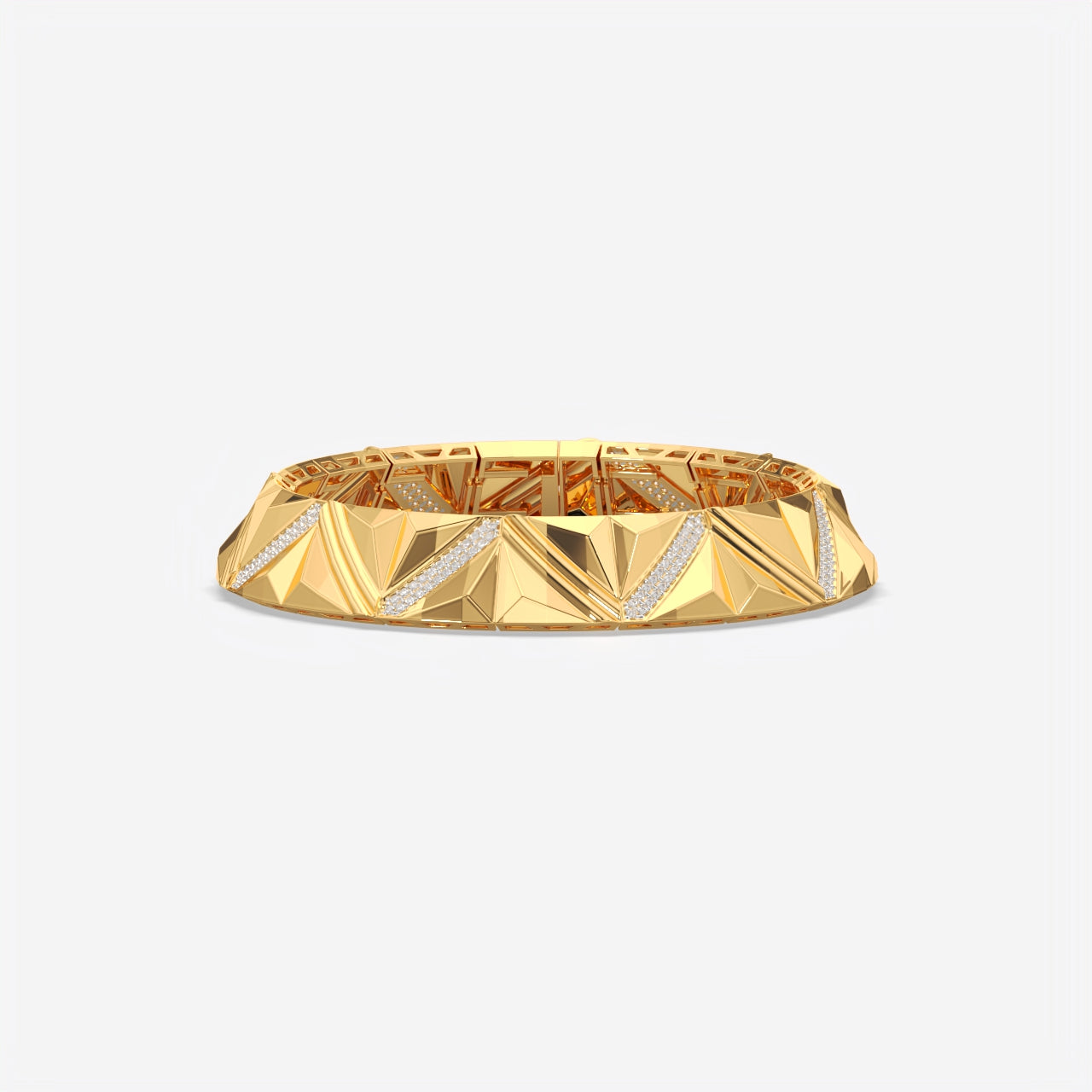 Men’s Luxury Geometric Silver Bracelet
