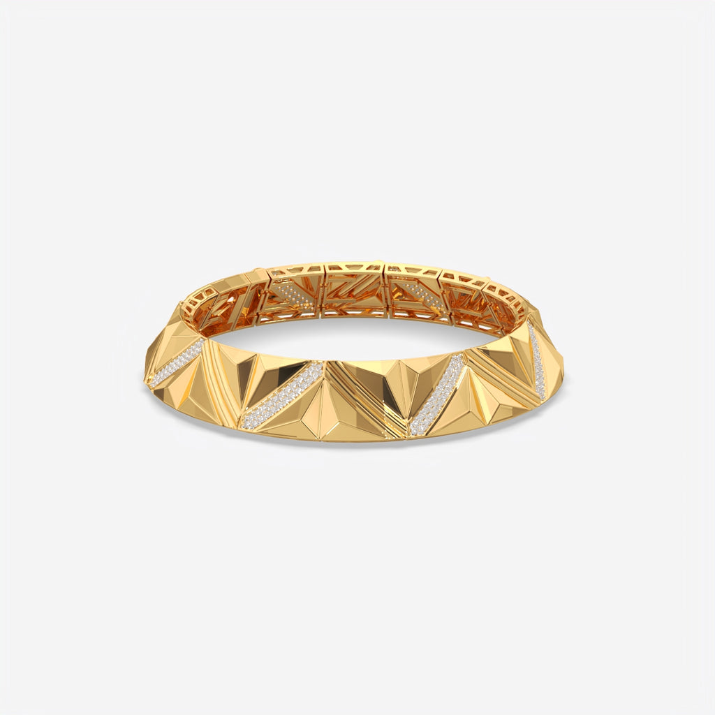 Men’s Luxury Geometric Silver Bracelet