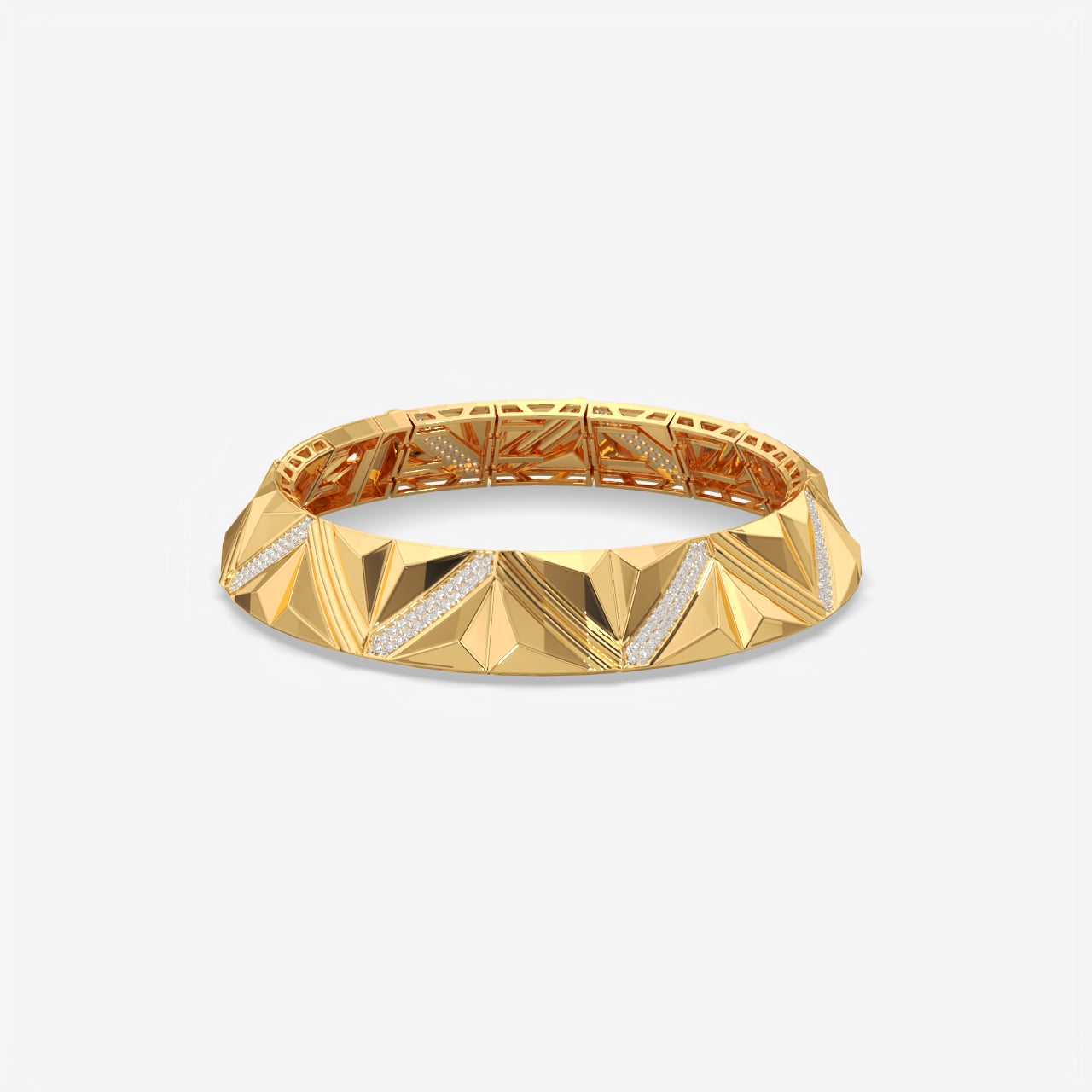 Men’s Luxury Geometric Silver Bracelet