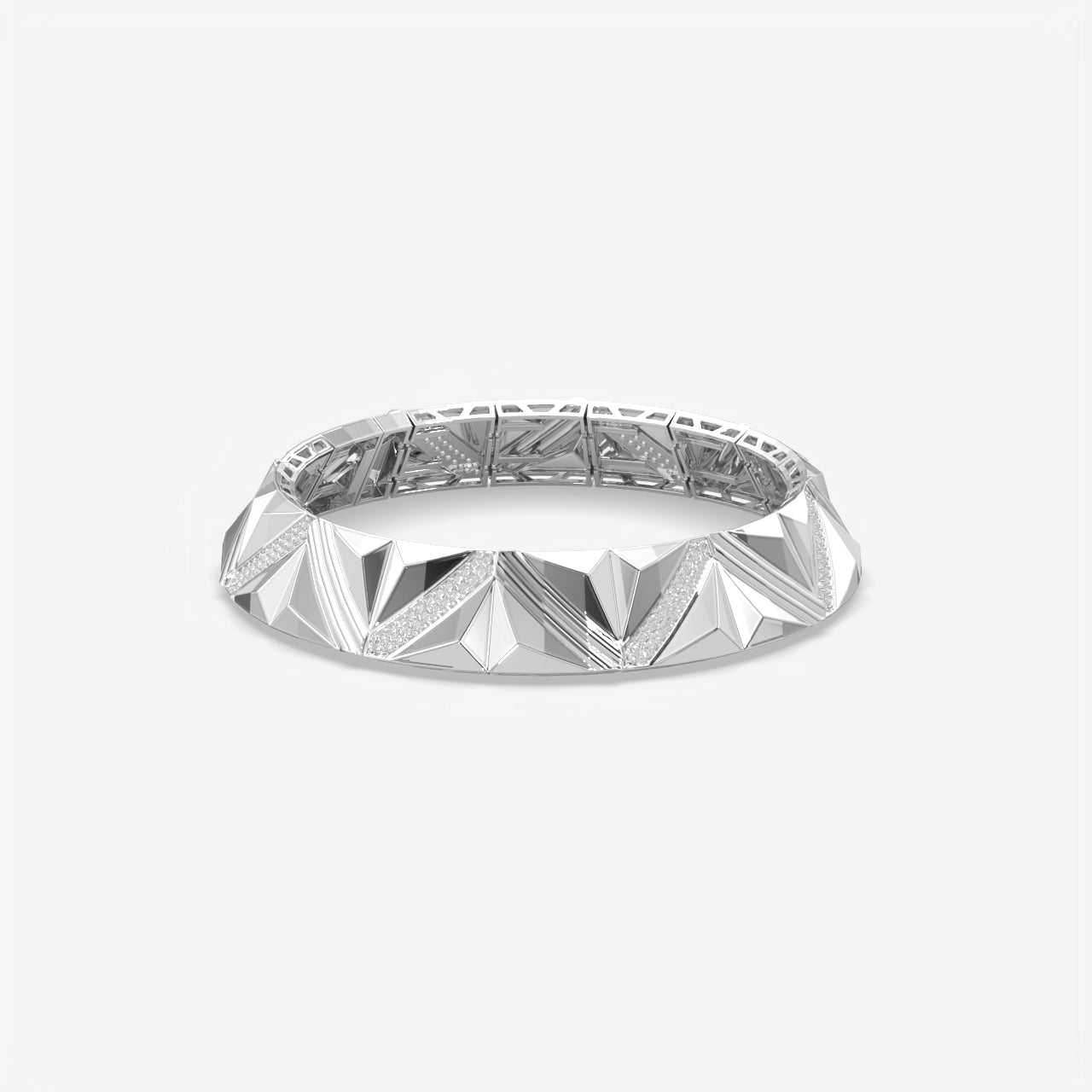 Men’s Luxury Geometric Silver Bracelet