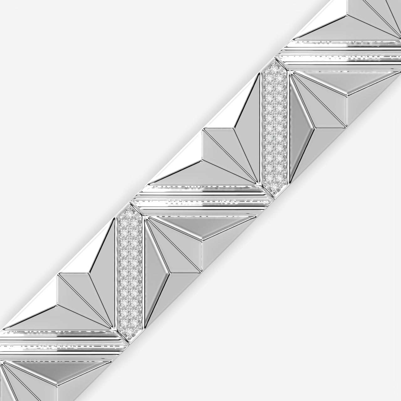 Men’s Luxury Geometric Silver Bracelet