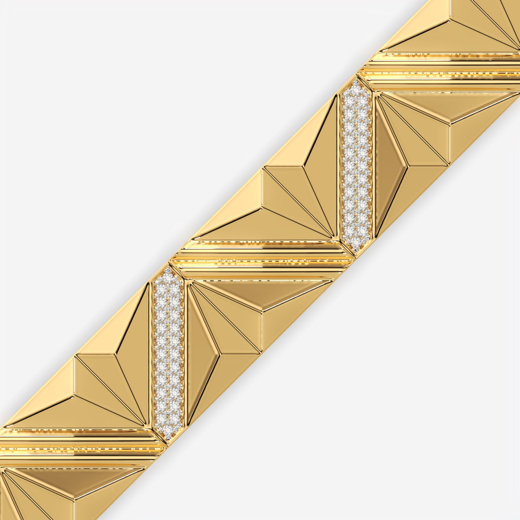 Men’s Luxury Geometric Silver Bracelet