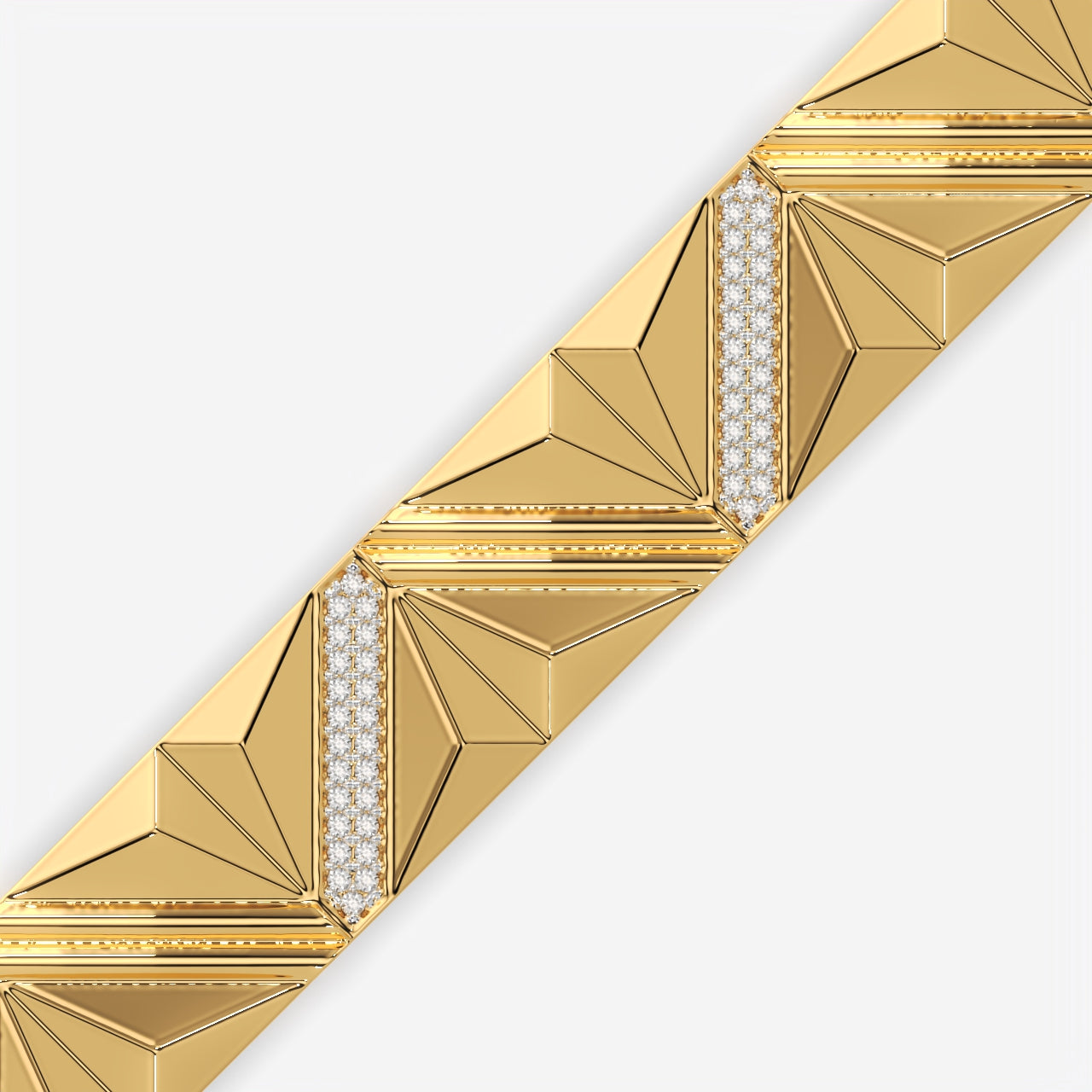 Men’s Luxury Geometric Silver Bracelet