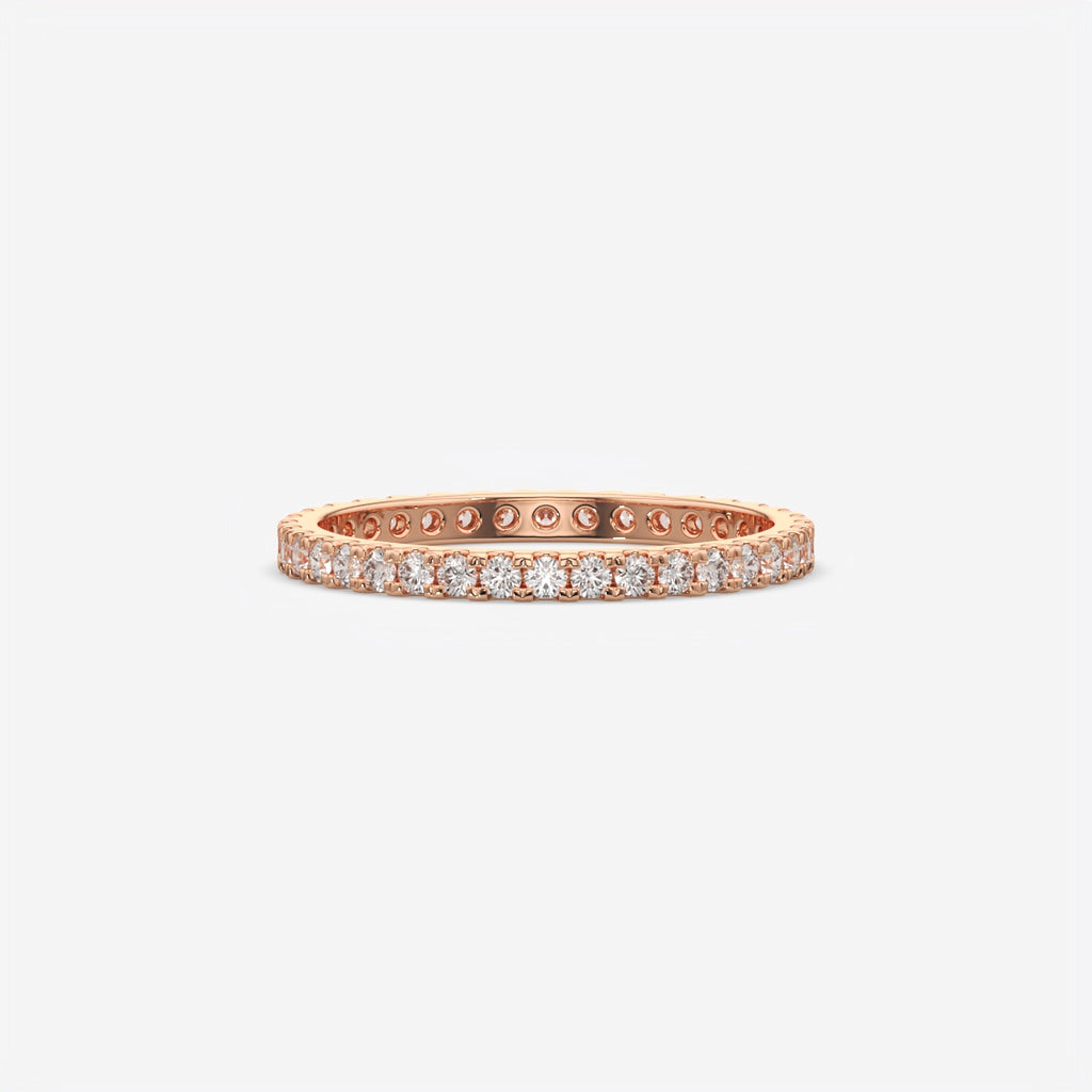 Round Diamond Eternity Wedding Band