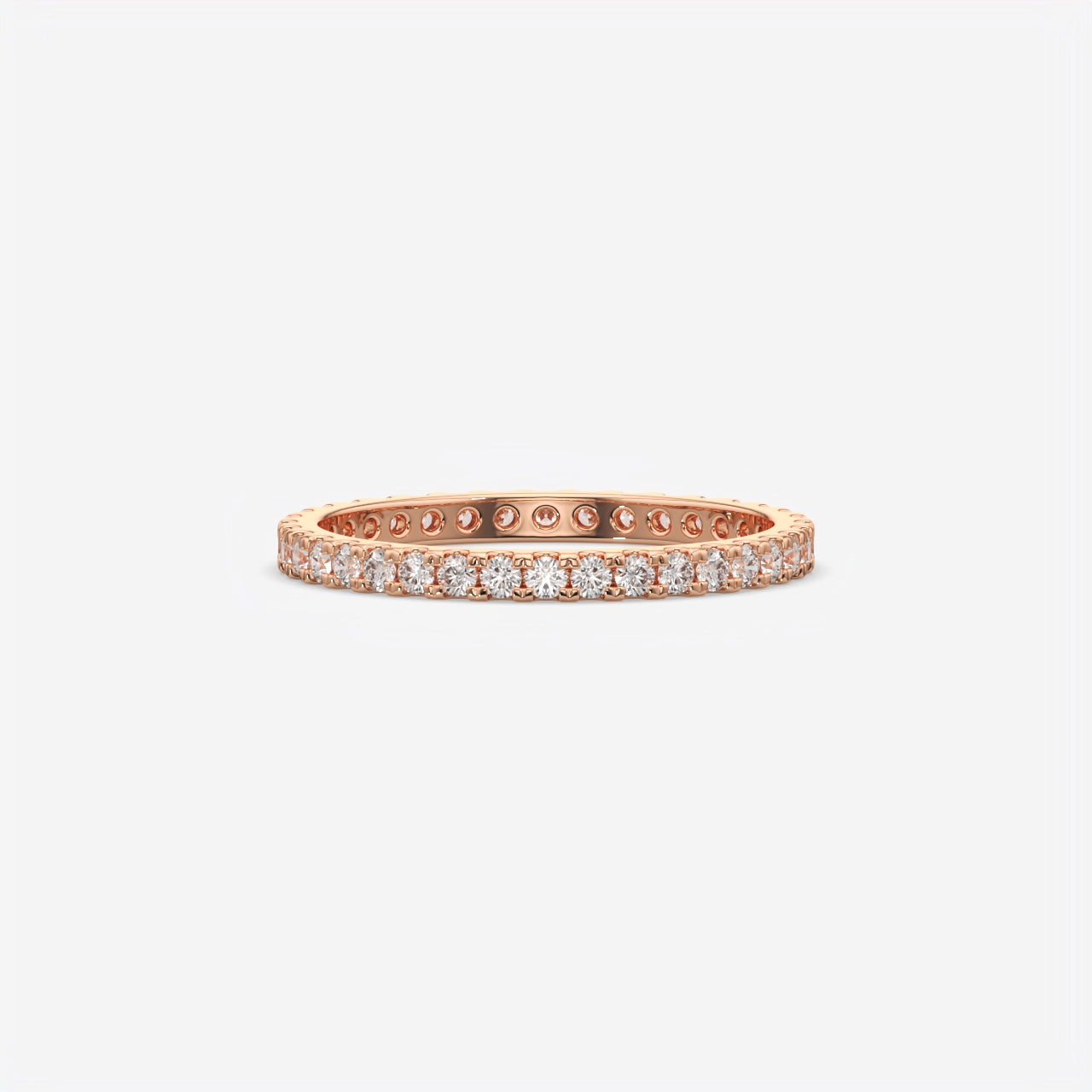 Round Diamond Eternity Wedding Band